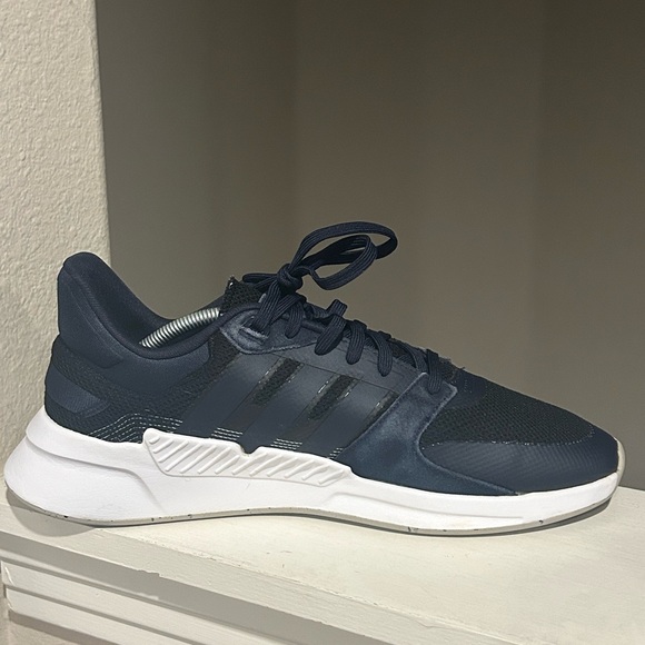 Adidas Run 90S Dark Blue/White EF8044 Retro Sneakers Men's Sz 13 - Picture 5 of 9